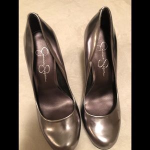 Pewter Jessica Simpson heels